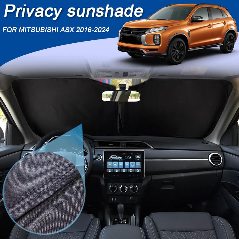 Car Black Window Privacy Sunshade For MITSUBISHI ASX 2016-2024 Auto Anti-UV Heat Insulation Protect Cover Interior Accessory