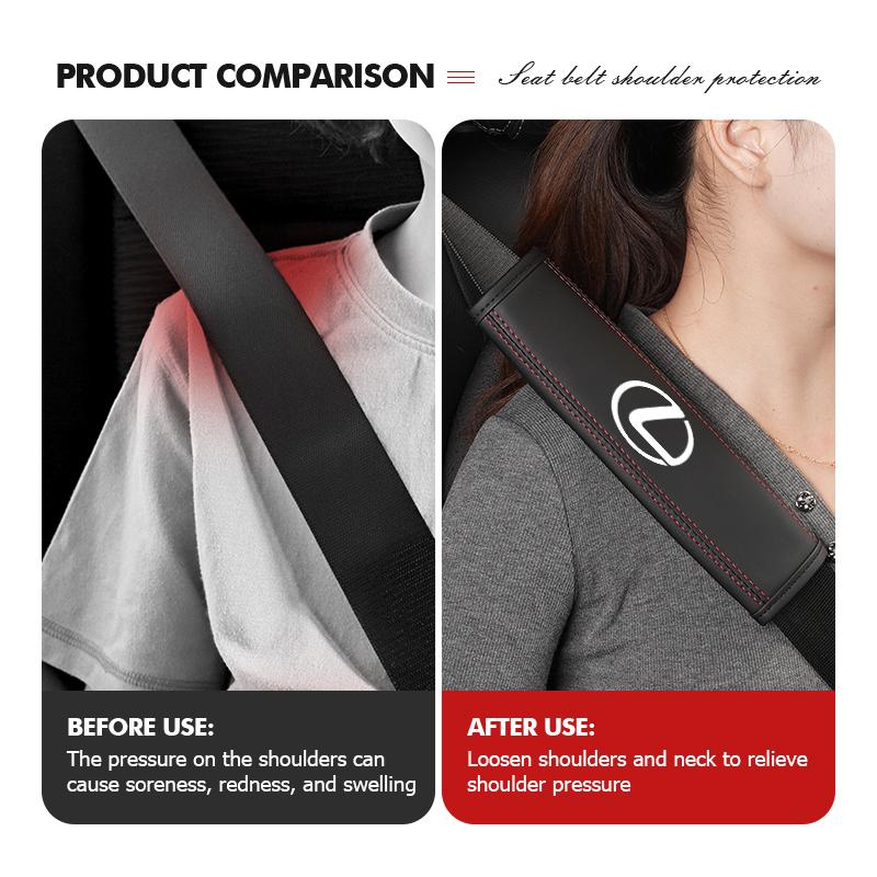 1/2PCS Car Seat Belt Safety Belt Shoulder Cover Auto Accessories For Lexus RX350 IS250 CT200h ES250 ES300h NX300h IS200 GS300OQ9