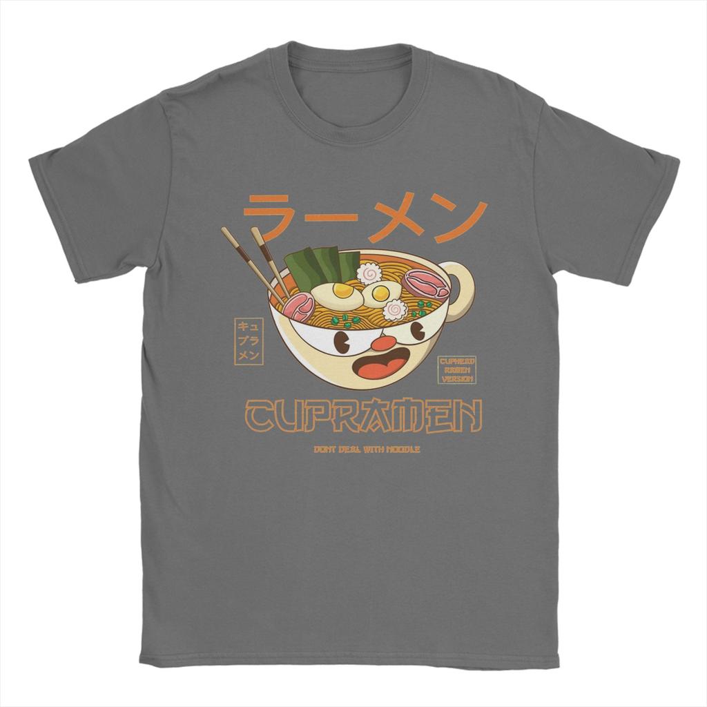 Cupramen Cuphead TShirt Summer Hip Hop TShirts Men Cotton O Neck Oversize Tees ShortSleeve Y2K Funny Tshirt