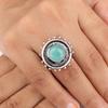 Natürlicher Amazonit Edelstein 925 Sterling Silber Schmuck Handgefertigt Damen Geschenk Ring RR-49-28