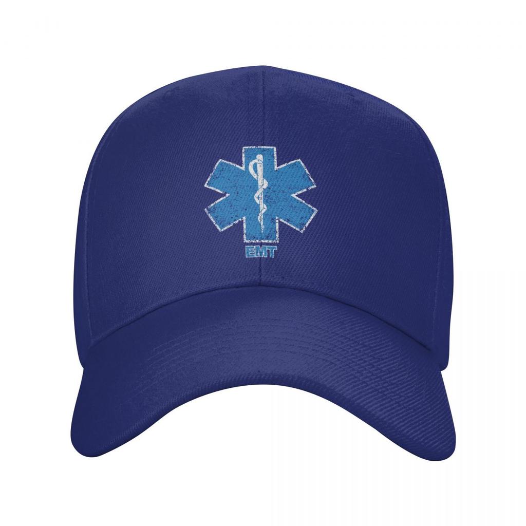Punk Emt Star Of Life Baseball Cap for Women Unisex Breathable Paramedic Medic Ambulance Dad Hat Sun Protection
