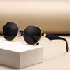 High Quality Polygonal Metal Sunglasses Unisex UV Protection Outdoor Driving Travel Eye Protection Shades Eyewear