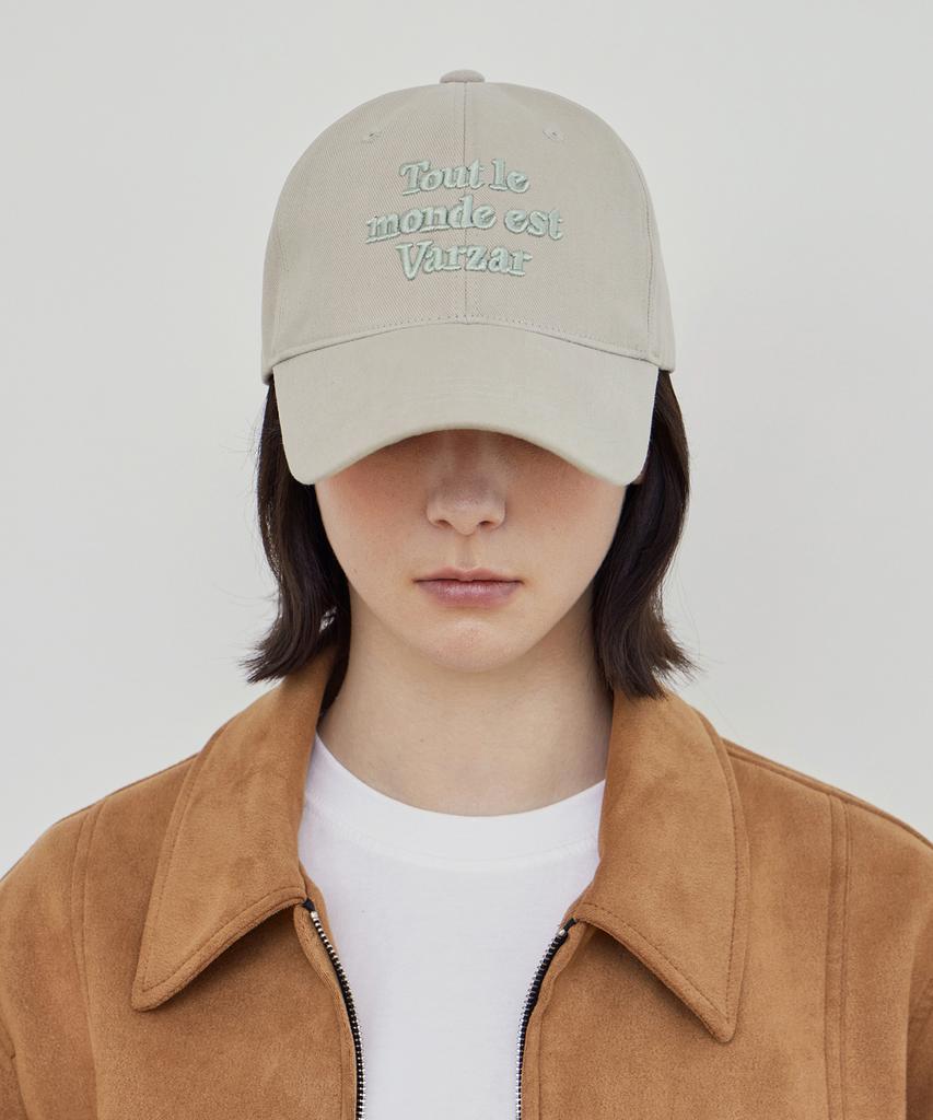 Bajal Tmv Lettering Ball Cap [Washed Beige]