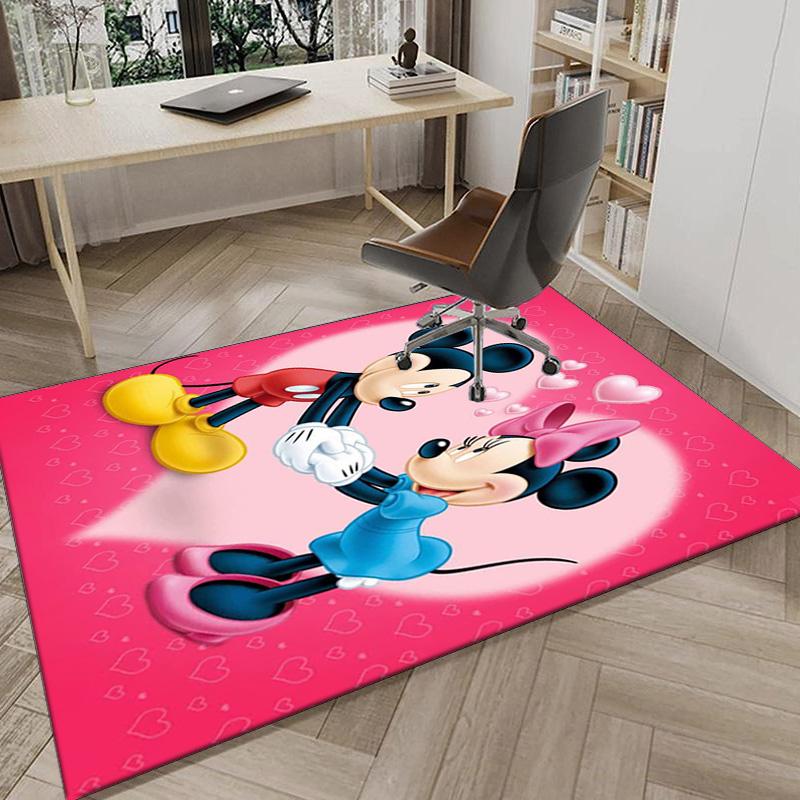 Mouse Couple Artwork Printed Area Rug for Office, Chair Rug, Decorative Carpet Floor Mat, Large Size Fan Gifts Christmas Gifts