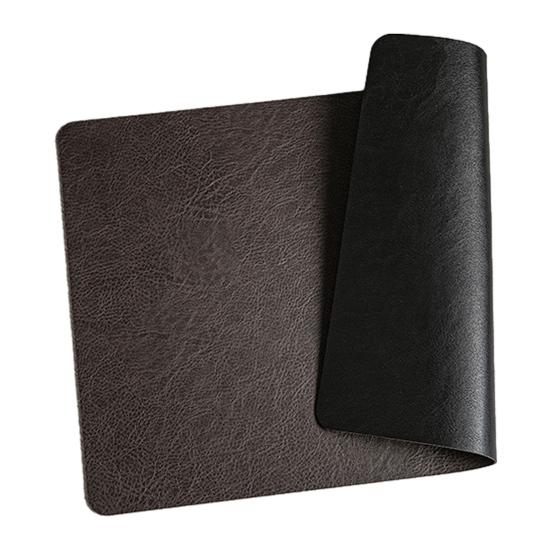 Yousheng Double-Sided Placemat Waterproof Oil-Proof Heat Resistant Coaster for Dining Table Faux Leather Non-Slip Pad for