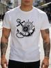 Unisex Cotton Short Sleeve Crew Neck Tee Nautical Anchor Compass Ship Wheel Print Gift For Sailor Sea Lover Casual Summer Top