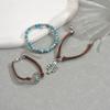 Wind Lady Bracelet Set Personalized Inlaid Turquoise Design Cactus Bracelet Versatile Jewelry