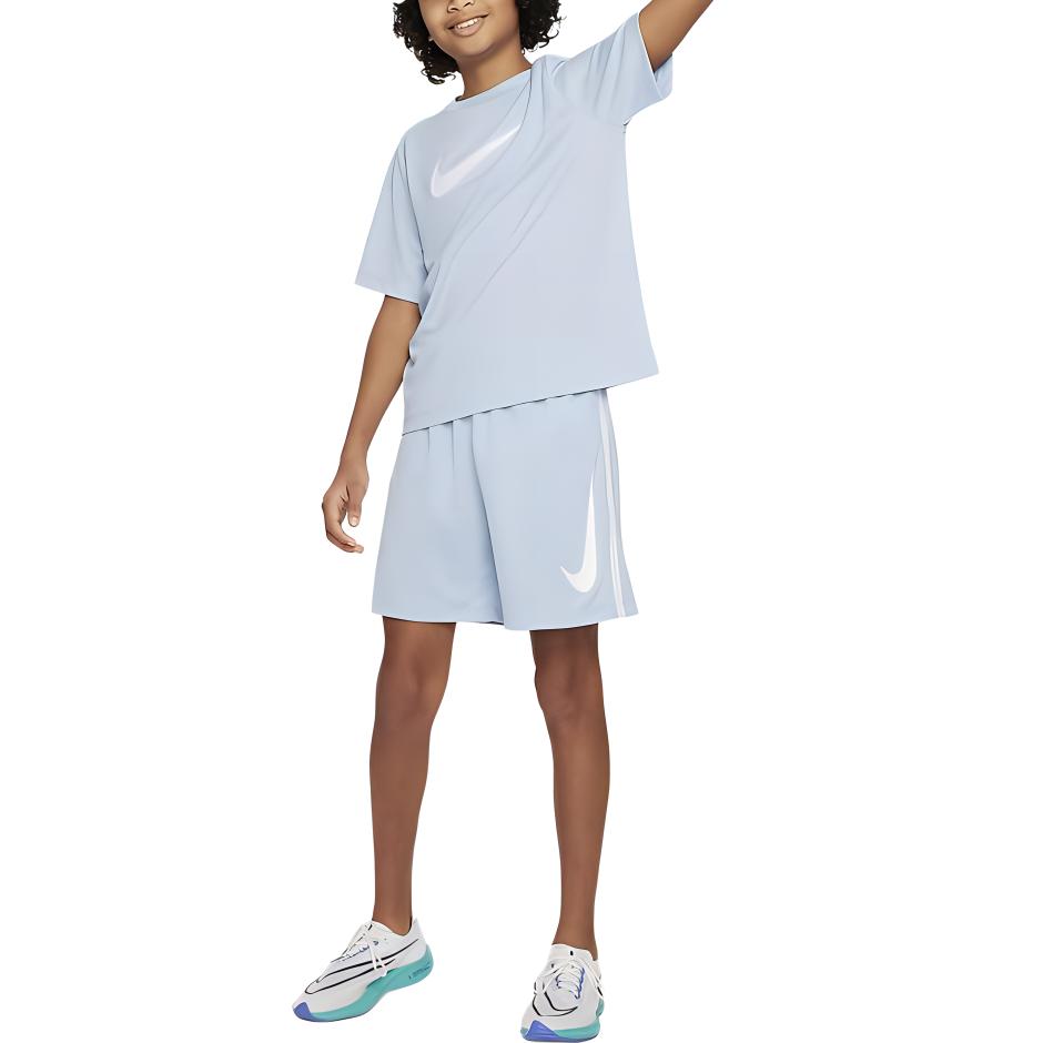 Nike Dri Fit Kids Shorts Kids' Light Armory Blue/White/White DX5361-440