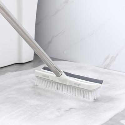 Toilet Floor Brush Wiper Integrated Toilet Cleaning Brush Tile Bathroom Two-in-one Long Handle Hard Hair Floor Brush