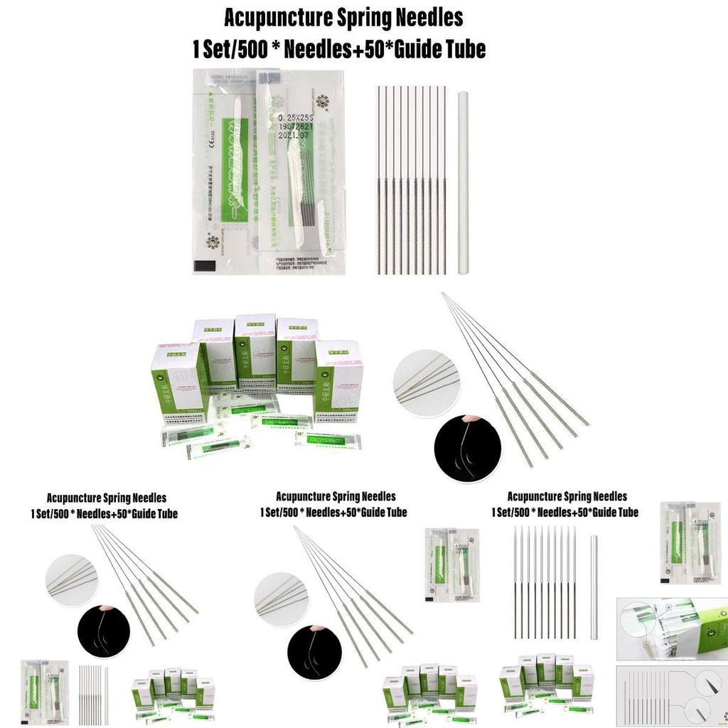 Sterile Acupuncture Needles Pack Of 500 Disposable Stainless Steel Needles Fine Gauge 0.16mm Diameter