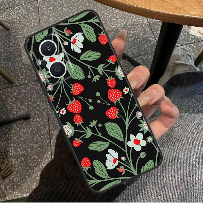 Strawberry For OPPO Reno 14F 13F 12F 11F 10 11 12 13 14 Pro 7 8 Lite 8T OPPO Find X5 X6 X8 X9 Pro Case