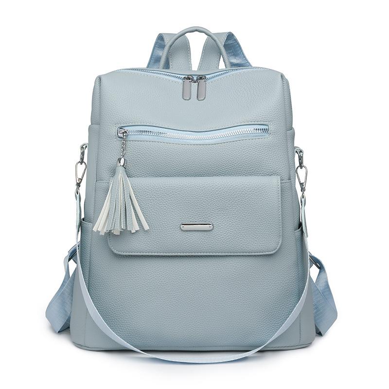 Schoolbag backpack women's new backpack retro large capacity travel shoulder bag handbag three-purpose bag women