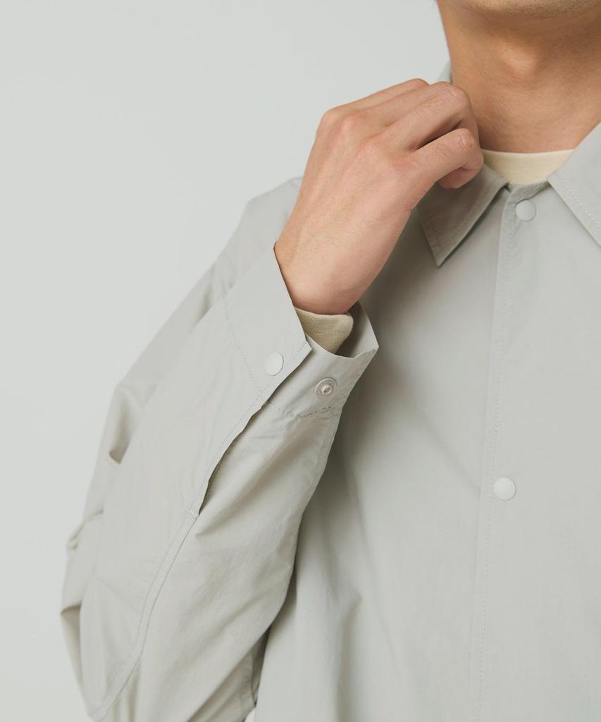 Snow Peak Nylon Tussah Utility Storage Shirt Long Size SH-25AU001 (Men's/Women's, Sleeve, BLACK, L)
