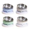 New Stainless Steel Elevated Cat Bowls Tilted Design Easy Clean Pet Feeding Dish Plastic Puppy Feeder Dog Feeding