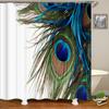 3D Flowers And Birds Peacocks Shower Curtain Waterproof Bathroom Curtains Polyester Home Decor Curtain With Hook Curtain