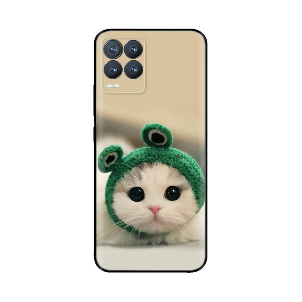 Capa para Realme 8 Animal Fofo Silicone Líquido Macio Capa para Realme 8 Pro 8i Realme8 4G RMX3085 Proteção Total Capas Duráveis