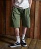 MAGOODGAN Bernard 4918 Double-Pleated Khaki Elastic Waist Shorts