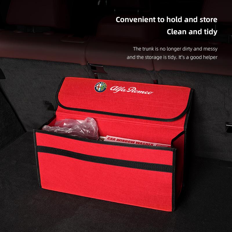 High-capacity Car Storage Box Organizing Bag Trunk Tools Case Auto Accessories For Alfa Romeo 4C 159 166 Spider Giulia Giulietta