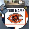 Custom Name,Chicago Bears Pattern Round rug,Carpet Rug for Living Room Bedroom Playroom ,Non-slip Floor Mat,Holiday Gifts and Birthday Gifts.
