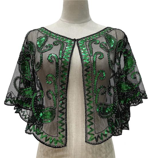 Chic Sequin Elegant Ladies Coat Sparkling Mesh Shawl for Party