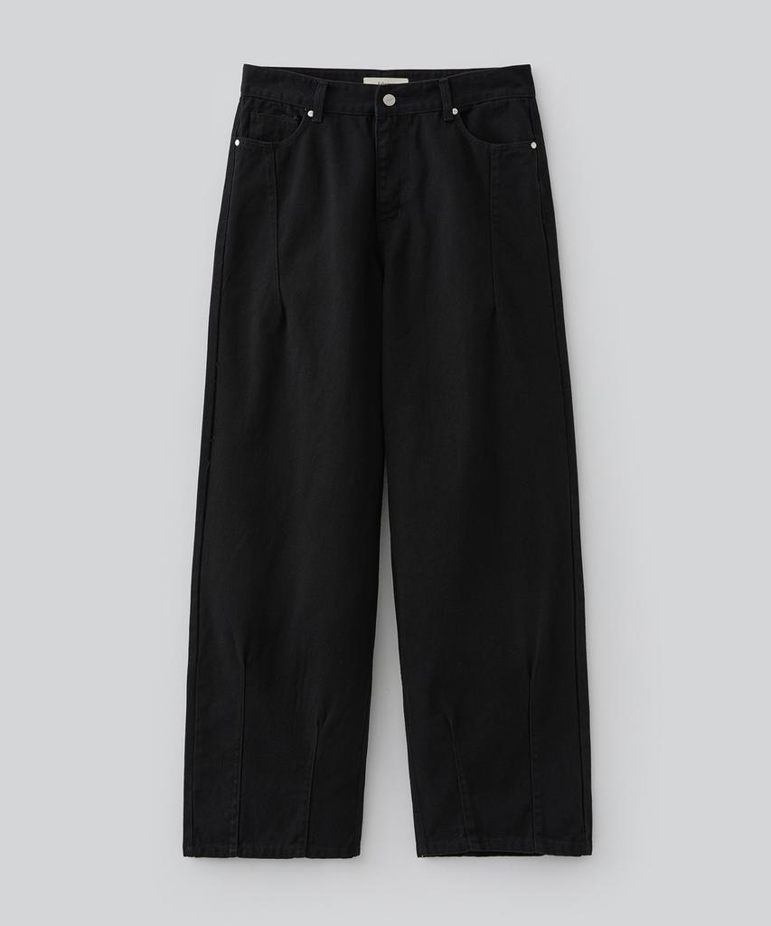 Pabeulega Contour Curved Chino Pants (Black)