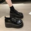 2024Thick Bottom Loafer Increase Fashion Casual Simple Mary Jane Shoes Female Platform Slip On Women Shoes Zapatillas Mujer