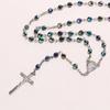 Jewelry Crucifix Charm Virgin Mary Pendant Rosary Beads Chain Cross Necklace Jesus