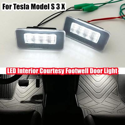 LED Car Door Footwell Atmosphere Interior Decorative Lamp For Tesla Model 3 Model S Model X Ambient Light Auto Trunk Lighitng Ul