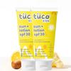 Tuco® Kids 2 vienā saules aizsargkrēms + ķermeņa losjons ar SPF 30 | Kurkuma, lakrica, mango sviests | UVA/UVB PA++++ | Vecums 2-5, 5-10, 10-15 | 100 ml (Iepakojumā 2)