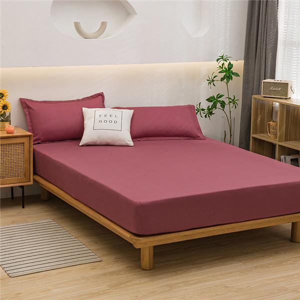 3PCS Bedding Set Sheet With 2 Pillowcases Cotton Bed Fitted Sheet Elastic Bands Adjustable Mattress Covers Bedcloth