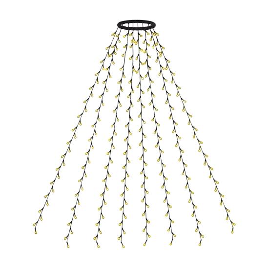 Christmas Tree Lights with Ring LED String Light with Remote Control Waterproof