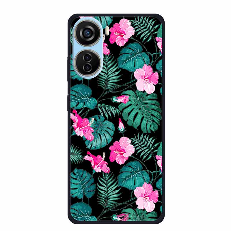Black Silicone Case For ZTE Blade V50 Design 5G Libero 5G IV V41 Vita Axon 40 lite Phone Case Cartoon Cat Soft Back Cover Coque