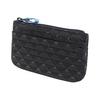 Inden-ya Coin Purse, Deer Leather, Takane, Mt. Fuji Pattern, Black X Black Lacquer, 2801-01, Zippered Coin Pocket X1, Outer Pocket X1, Made In Japan