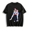 Anime Couple Print Casual T-shirt Trendy Doujin Peripheral Loose Fit Unisex Top Pure Cotton T-shirt