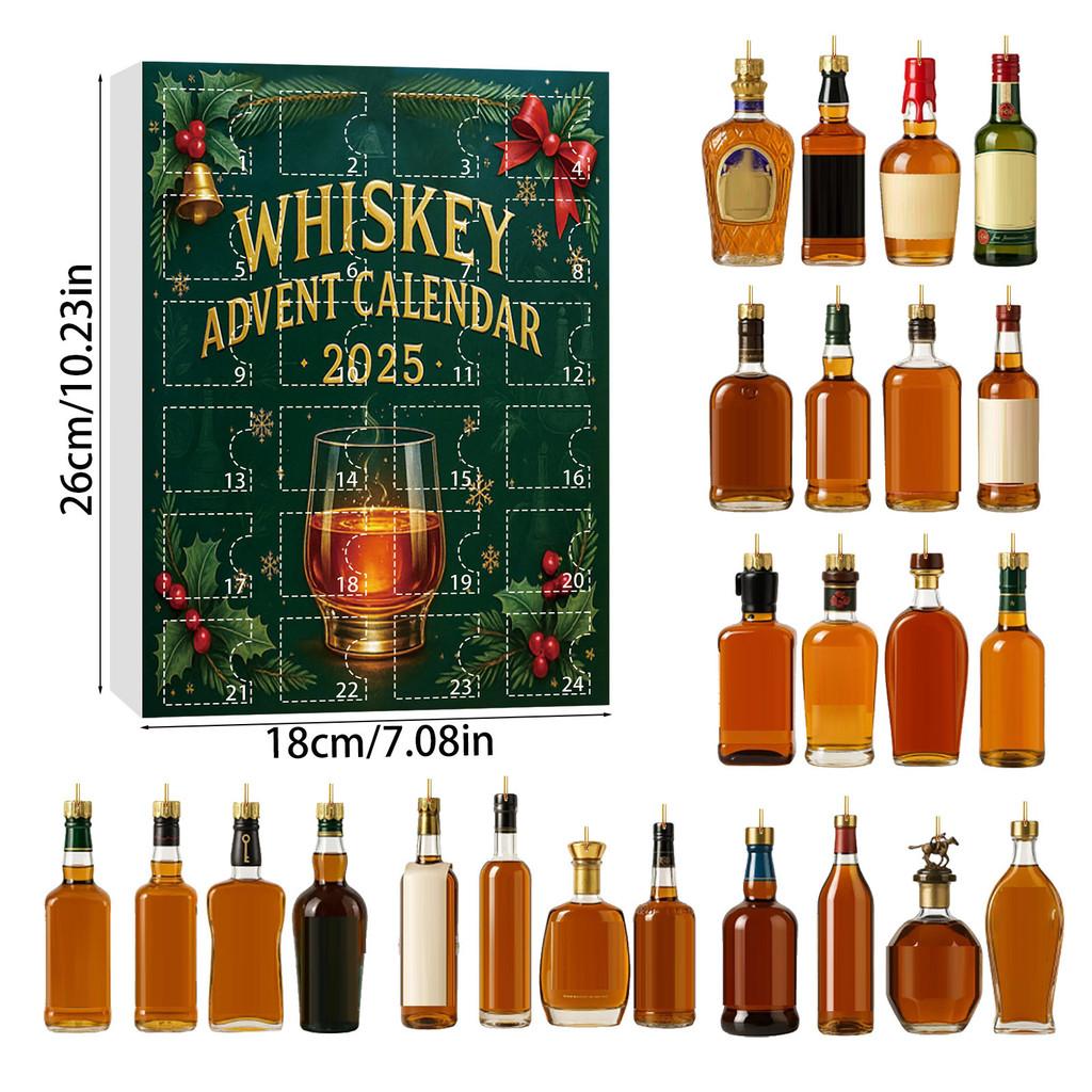 Kerst Fles Stijl Acryl Adventskalender Met 24 Verrassings Blind Boxes Voor Vakantiefeest Decoratie