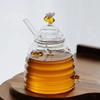 High Borosilicate Transparent Glass Honey Jar with Stirrer and Lid