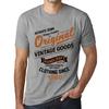 Men’s Vintage Tee Shirt Graphic T Shirt Vintage Goods Since 1960 Grey Marl
