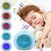 Kids Digital Alarm Clock 7 Color Changing Night Light Bedside Clock with Temperature 12/24H Alarm Clock Child Bedroom Xmas Gift