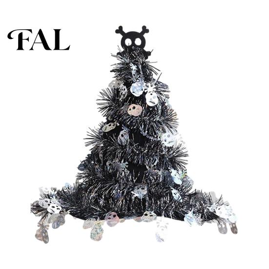 Autumn Seasonal Decor Halloween Witch Hat Pumpkin Decor, Metallic Rain Curtain Door Hanging Ornament for Creepy Holiday Props Party, Spooky