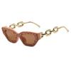 Women'S Sunglasses With Small Frame, Inlaid With Rhinestones, Chain, Unique And Trendy For Parties And Gatherings