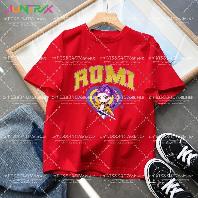 KPop Demon Hunters Kids Clothes 2025 Hot Anime Cotton T-shirt Harajuku Girls Casual Shirt Gift Fashion Movie Toddler T Shirts