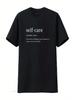 Self Care T Shirt Mental Health Love Yourself Vintage Washed Casual Stylish Breathable Stretched Homme Comfortable Graphic