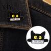 Versatile Cat Decoration Pin Black Themed Brooch, Anti-Rust Lightweight Lapel Pin, Cartoon Badge Accessories for Clothing Bag Party Jewelry