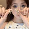 New High-end Two Wearing Bow Pearl Stud Earrings Korean Version Sweet Temperament Earrings Earrings Women