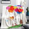 1 STKS Coco-chan Print Flanellen Deken, Hoge Kwaliteit Alle Seizoenen, Woondecoratie, Warmte en Comfort, Perfect voor Kerstcadeaus