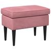 Footstool Pink 55 X 35 X 41 Cm Velvet