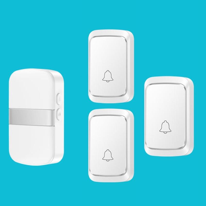 Battery-Powered Wireless Doorbell with DC Remote & Simple Call Button for Elderly, Dual Power