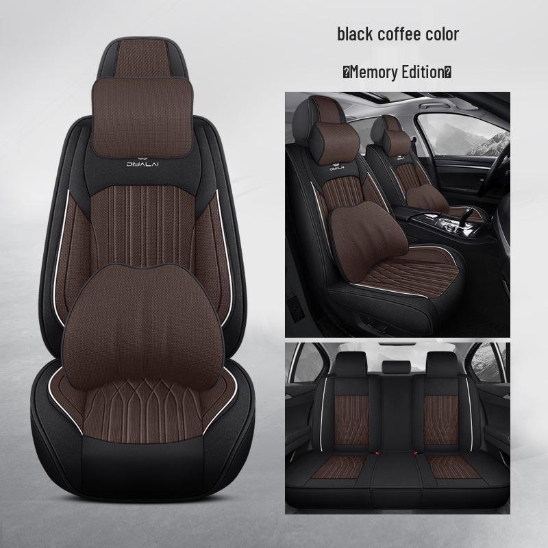 Linen Car Seat Cushion - Four Seasons Universal Cover