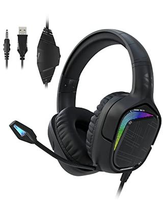 Black Shark X1 Gaming Headset, RGB, for Smartphones/PC/PS4/PS5/Xbox/Switch, Wired, 3.5mm USB, LIGHTSYNC, 50mm Dynamic Drivers, Noise Cancelling, Folda