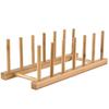 Home Basics Geschirrständer, Bambus-Tellerhalter, Küchenaufbewahrung, Schrank-Organizer für Geschirr, Teller, Schüsseln, Tassen, Töpfe, Deckel, Schneidebretter